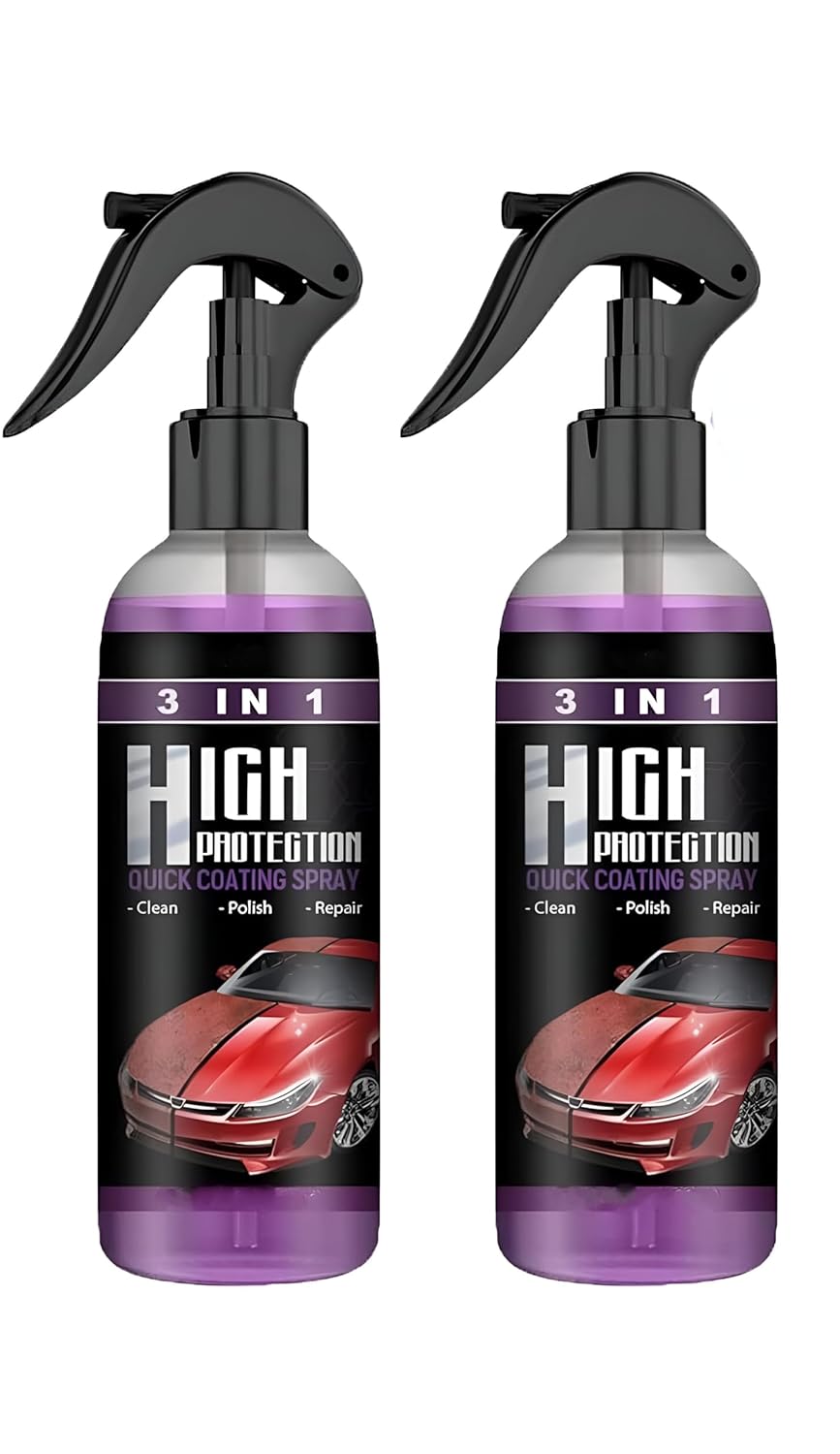 3 in 1 High Protection Quick Car Coating Spray 200 Ml (Pack Of 2)