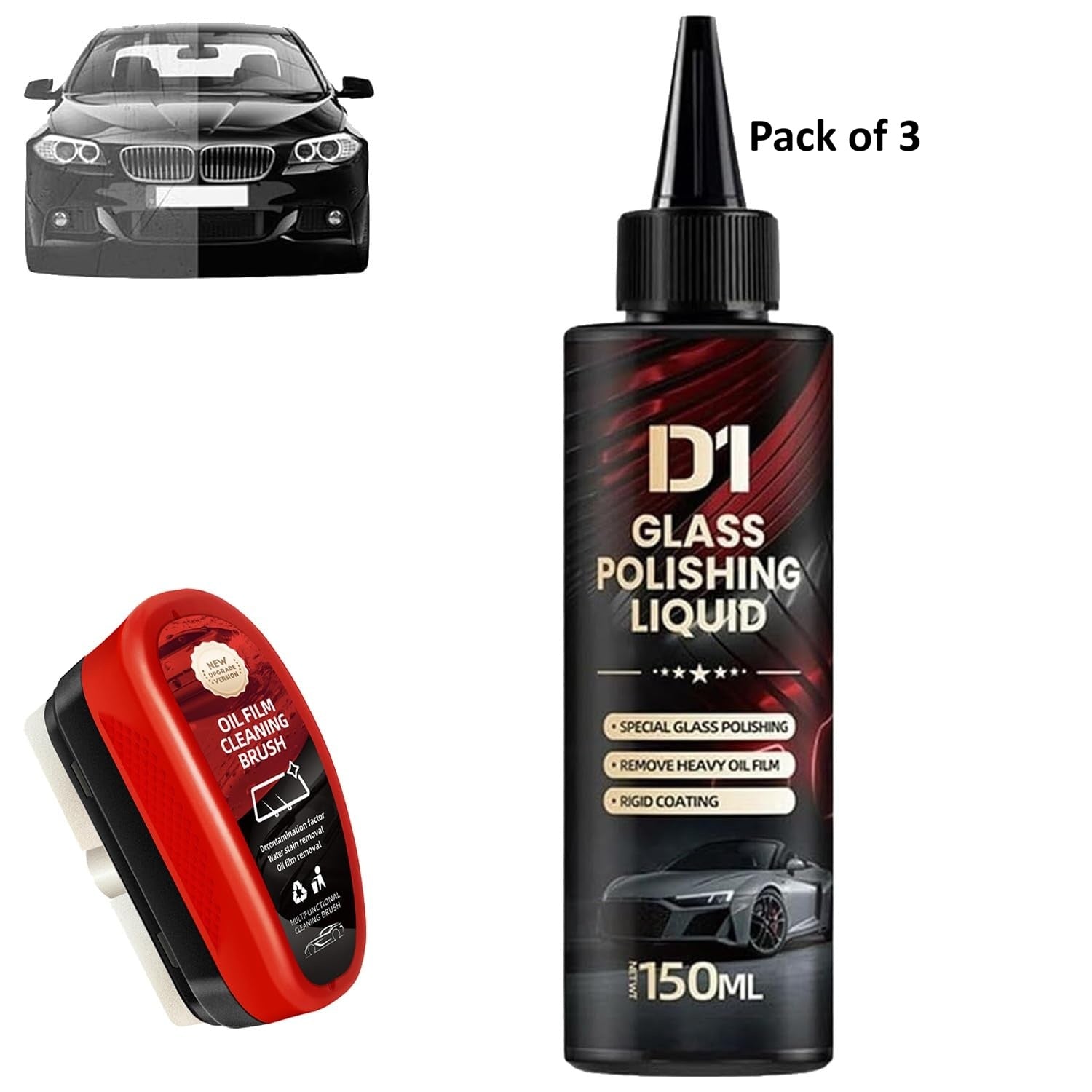 Polishing Liquid Glass Car Polish 100 Ml Each (Pack Of 3)