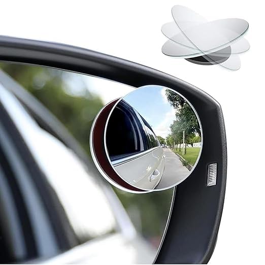 Wide Curved Rear View Mirror For Cars (Pack Of 1)