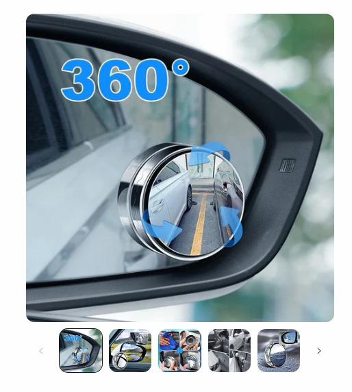Wide Curved Rear View Mirror For Cars (Pack Of 1)